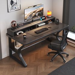 Computer desk, desktop bedroom, home gaming table and chair
