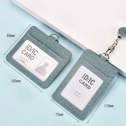 Multifunctional Retractable Work Id Card Holder with Metal Pull-Tab, Fabric Texture, Badge Holder for Employee Id, Access Control, Student Campus, Cornetto Card Slot, Protective Name Tag, Neck Lanyard, Exhibition, Employee, Bus, Bank Card Holder