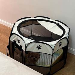 Dog Fence, Indoor Foldable Large Cat Cage, Pet Nest, Octagonal Cage, Cat Maternity Room, Small Dog Sleeping Nest