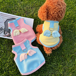 Autumn New Pet Clothes for Bichon Frise, Teddy, Small Dogs, Cats, and Dogs, Anti-Shedding, Breathable, with Leash Attachment, Windproof