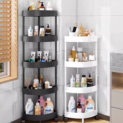 Bathroom Storage Rack, Bathroom Floor-Standing Triangular Storage Rack, Kitchen Corner Shower Room Storage Rack, Toilet Corner Rack