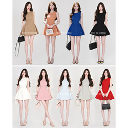 Shuhule Birthday Dress Elegant Waist-Cinching Sleeveless Dress for Women 2026 Summer French Style Slimming Short Dress