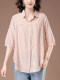 Xin Zi Teng Cubic Sleeve Shirt Women's Striped Top Middle-aged Mom's New 2025 Beautiful Small Shirt Women's Summer Shirt