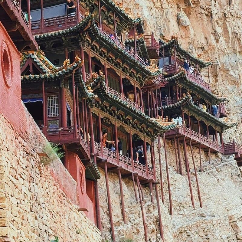 大同纯玩1日游 应县木塔+悬空寺+云冈石窟