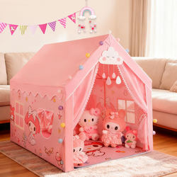 Extended Version of the My Melody 1.6m Children's Indoor Tent, Secret Base Play Castle, Princess House, Suitable for Sleeping