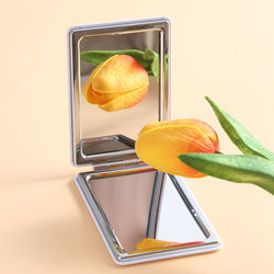 Small Mirror, Portable Mini Makeup Mirror, Double-Sided Portable Mirror for Student Dormitories, Handheld Folding Mirror for Home Use for Women