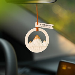 High-End Mountain Peak Hollow Car Hanging Ornament, Creative Aromatherapy Car Hanging Accessory, Interior Rearview Mirror Decoration, Fragrance Hanging Ornament for Women