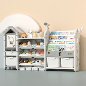 
Toy storage rack, storage rack, baby classification and sorting rack, multi-layer children's bookshelf, two-in-one safety and stability cabinet