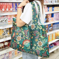Foldable Supermarket Portable Shopping Bag, Thickened Large Grocery Bag, Large Capacity Eco-Friendly Tote Bag, Waterproof