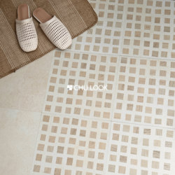 Off-White Wood Grain Checkered 300 Tiles French Retro Kitchen Bathroom Floor Tiles Restaurant Coffee Shop B&B Tiles