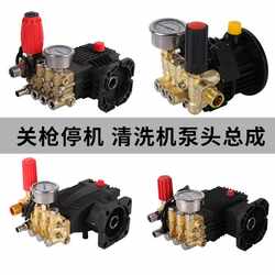 Commercial Automatic Universal High-Pressure Cleaning Machine Pump Head Assembly Car Wash Machine Accessories Crankshaft Plunger Pump Pure Copper Head Ar