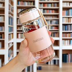 Thickened Glass Cup for Girls, High Aesthetic Value, Zodiac Tea Cup, 2025 New Model, Anti-Scalding, Portable Water Cup