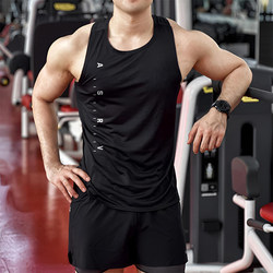 Summer Sports Vest for Men, High Elasticity, American Style, Quick-Drying, Sleeveless Vest, Solid Color, Running Training Fitness Top