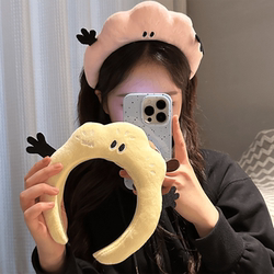 Cute and Funny Little Monster Headband, Autumn and Winter Face Washing Headband, 2025 New Anti-Slip Facial Mask Headband, Cute Home Hair Accessory