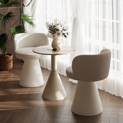 New Balcony Tea Table and Chair Set, Milk Tea Leisure Area Layout, Small Sofa, High-End One Table and Two Chairs, Meeting Table