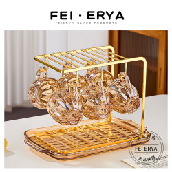 High-Temperature Resistant Glass Cup for Home Use, Exquisite Tea Cup Set, Office High-End Coffee Cup