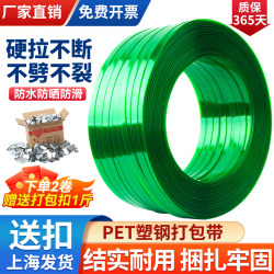 Plastic Strapping Tape, Plastic Packaging Binding Tape 19101608Pet Hot Melt Green Tape Binding Tape Plastic Steel Strip