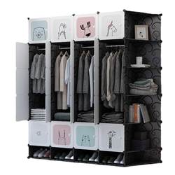 Yiwu Simple Wardrobe Plastic Assembly Economical Bedroom Furniture Storage Cabinet Storage Wardrobe kids Wardrobe Hot