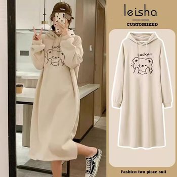 
Women's sweatshirt skirt spring and autumn 2025 new style loose and casual