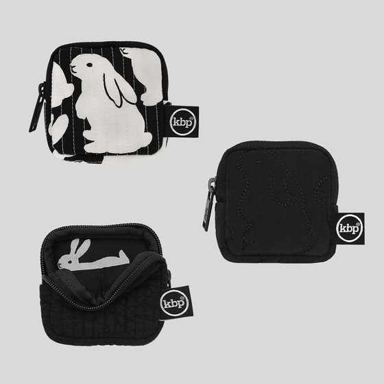 
KBP Korean Original Clutch Bag Earphone Bag Animal Pattern Cute Rabbit Pattern Little Black Rabbit