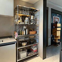 304 Stainless Steel Storage Rack Floor-Standing Rack for Home Kitchen Microwave Oven Storage Rack Restaurant Multi-Layer Storage Rack