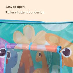 Children's Outdoor Picnic Playhouse for Boys and Girls, Interactive Dinosaur Bus Indoor Tent, Automatic Pop-Up Tent