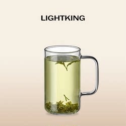 Lightking Glass Cup for Home Use, High Temperature Resistant Tea Cup with Handle, Transparent Water Cup, Green Tea Cup, High Aesthetic Value