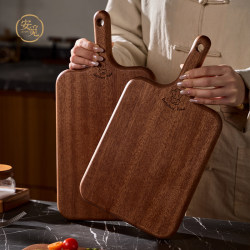 Ebony Solid Wood Fruit Cutting Board, Solid Wood Chopping Board, Steak Board, Western Food Bread, Cooked Food, Baby Food Supplement Small Cutting Board