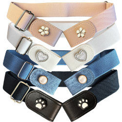 Chanel-Style Lazy Belt for Tightening Jeans, Adjustable Invisible Seamless Waist-Cinching Magic Belt, Elastic Belt