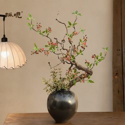 Artificial Begonia Flower Green Plant Decoration, High-End Luxury Simulation Ornament for Living Room, Balcony, Indoor Artificial Landscaping Plant Pot