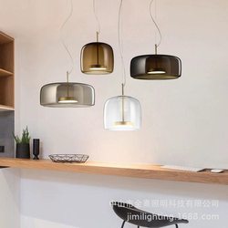 Nordic restaurant bar glass chandelier modern minimalist hotel front desk B&B milk tea coffee shop art lighting