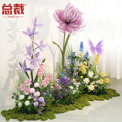Artificial Flowers and Green Plants for Landscaping Decoration, Simulated Flowers and Plants, Finished Flower Arrangements, Floral Arrangements, Outdoor Flower Box Decorations