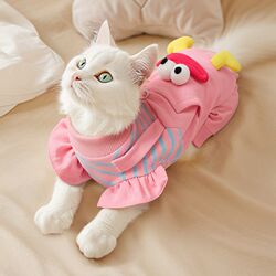 Cat Clothes Four-Legged Belly Protective Overalls 2025 New Pet Ragdoll German and English Short Silver Gradient Kitten Clothing