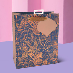 New Creative Handbag, High-End Gift Bag, Clothing Bag, Thickeneded Printed Hot Stamping White Cardboard Bag, Outing Handbag