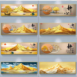 New Chinese-Style Bedroom Headboard Hanging Painting, Calming Decorative Painting for Master Bedroom, New High-End Wall Art for Living Room