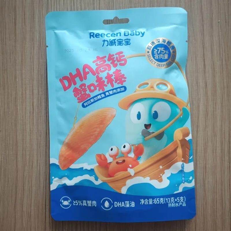 Licheng Baby DHA с высоким содержанием кальция и белка Крабовые палочки со вкусом морепродуктов Готовые к употреблению крабовые палочки — измельченные