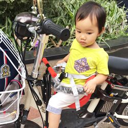 Folding electric bicycle child seat front electric bicycle baby seat driving tram baby safety chair