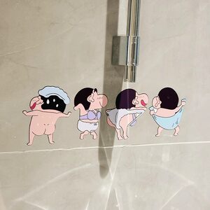 
Crayon Shin-chan cartoon tile sticker large powerful wall sticker toilet toilet bathroom toilet waterproof home