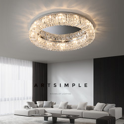 Crystal Living Room Ceiling Lamp Accessible Luxury High-End Modern Simple Atmospheric Italian Minimalist Living Room Bedroom Room Lamp