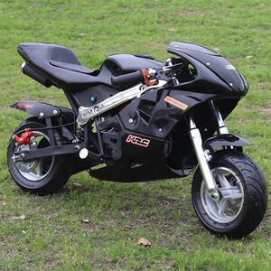 迷你小型机车儿童二冲汽油迷你彩灯儿童电动小跑R车成人趴车49CC
