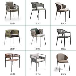 Outdoor chairs courtyard outdoor outdoor balcony rattan chair three-piece set cafe hotel casual rattan woven single chair
