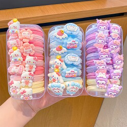 Kuromi Children's Hair Ties, Cute Elastic Bands That Don'T Damage Hair, Baby Hair Ties, Little Girls' Bun Hair Ties, Ponytail Hair Ties, Hair Accessories