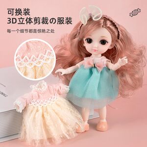 
New cute doll 17cm princess doll can move and change clothes N doll toy girl holiday gift