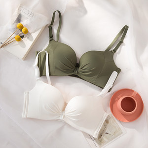 
Seamless underwear for women in the summer, small breasts push up, adjust the secondary breasts, thin style, small, no wire bra, U cover, girl ba