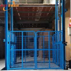Fixed lifting platform on the second floor of the factory building, warehouse cargo elevator, electric hydraulic cargo lifter, industrial guide rail cargo elevator