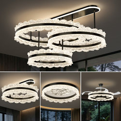 2026 New Model Three-Bedroom Two-Living Room Lighting Package Set, Modern and Simple, Elegant Living Room Ceiling Light with a Light Luxury and High-End Feel
