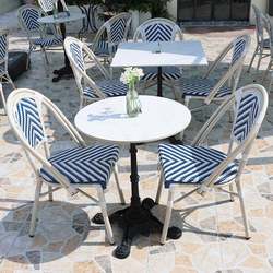 Outdoor rattan chair B&B casual retro French rattan hotel cafe open-air internet celebrity waterproof table and chair combination