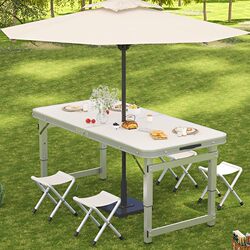 Folding Table for Outdoor Night Market Stalls, Portable Promotional Table, Foldable Dining Table and Chairs, Simple Portable Promotional Table