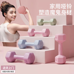 Dumbbells for Women, Fitness Equipment for Home Use, Belly-Slimming Barbells, Kettlebells, Small Dumbbells for Children, Teenagers, and Women, 2kg Pair