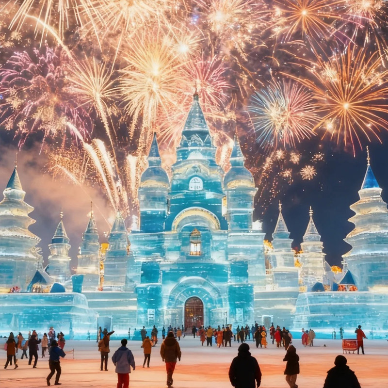 【2-6人纯玩小团】东北旅游哈尔滨雪乡长白山6天5晚滑雪体验温泉